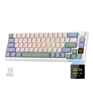 Nimbleback NB682 PRO 65% Wireless Mechanical Keyboard w/Display Screen & Knob, 2.4G/ BT/USB-C Wired RGB 68 Keys Gaming Keyboard, 5-Layer Dampener, Hot Swap PCB, Software Support, Linear Switch Nimbleback NB682 PRO 65% Wireless Mechanical Keyboard w/Display Screen & Knob, 2.4G/ BT/USB-C Wired RGB 68 Keys Gaming Keyboard, 5-Layer Dampener, Hot Swap PCB, Software Support, Linear Switch