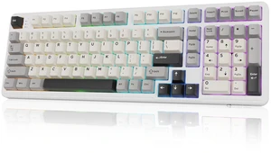 SHARK X98 Wireless Mechanical Keyboard,Tri-Mode BT5.0/2.4GHz/USB-C Hot-Swappable,Gasket Mount with Pre-lubed Linear Switches,PBT Keycaps,RGB Backlit Gaming Keyboard for PC/Tablet/PS5/Xbox SHARK X98 Wireless Mechanical Keyboard,Tri-Mode BT5.0/2.4GHz/USB-C Hot-Swappable,Gasket Mount with Pre-lubed Linear Switches,PBT Keycaps,RGB Backlit Gaming Keyboard for PC/Tablet/PS5/Xbox