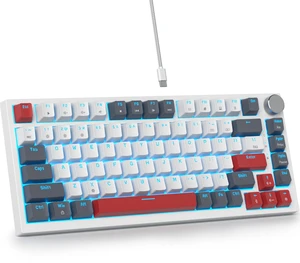 kred 75% Percent Mechanical Keyboard with Knob, Gasket Mouted Wired TKL Gaming Keyboard 75 Percent Hot Swappable Programmable for Windows Laptop PC Gamer82 Grey kred 75% Percent Mechanical Keyboard with Knob, Gasket Mouted Wired TKL Gaming Keyboard 75 Percent Hot Swappable Programmable for Windows Laptop PC Gamer82 Grey