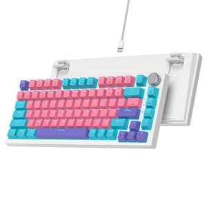 75% Mechanical Gaming Keyboard - Pink Gasket Mount TKL Keyboard, Wired, Custom Hot Swappable, RGB Backlit, for PC & Laptop Gamers 75% Mechanical Gaming Keyboard - Pink Gasket Mount TKL Keyboard, Wired, Custom Hot Swappable, RGB Backlit, for PC & Laptop Gamers