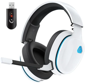 2.4GHz Wireless Gaming Headset for PS5, PS4, PC, Switch, 45Hr, White | Bluetooth 6.0 Gaming Headphones with Noise Canceling Mic, 7.1 Virtual Surround, Great for Fortnite & Call of Duty/FPS Gamers 2.4GHz Wireless Gaming Headset for PS5, PS4, PC, Switch, 45Hr, White | Bluetooth 6.0 Gaming Headphones with Noise Canceling Mic, 7.1 Virtual Surround, Great for Fortnite & Call of Duty/FPS Gamers