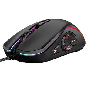 Gaming Mouse, RGB Macro Define 6 Levels Adjustable DPI 7200dpi Optical Wired Computer Mouse for Home Office Gaming Mouse, RGB Macro Define 6 Levels Adjustable DPI 7200dpi Optical Wired Computer Mouse for Home Office