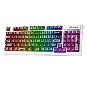 M95 Transparent Membrane Keyboard with Clear Keycap,Wired Gaming Keyboard with RGB Backlit, 94 Silent Keys with Mechanical Feeling,26-Key Anti-ghosting,for Mac/Windows -Black M95 Transparent Membrane Keyboard with Clear Keycap,Wired Gaming Keyboard with RGB Backlit, 94 Silent Keys with Mechanical Feeling,26-Key Anti-ghosting,for Mac/Windows -Black