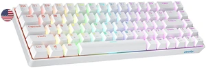 GK65 SE 65% | Mechanical Gaming Keyboard | 68 Keys Multi Color RGB LED Backlit for PC/Mac Gamer | ANSI US American Layout (White, Mechanical Speed Silver) GK65 SE 65% | Mechanical Gaming Keyboard | 68 Keys Multi Color RGB LED Backlit for PC/Mac Gamer | ANSI US American Layout (White, Mechanical Speed Silver)