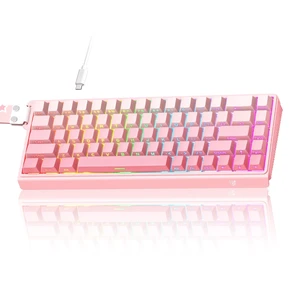 Mechanical Gaming Keyboard, 60% Layout Wired, Hot Swappable Magnetic Switch, Rapid Trigger, Side-Engraved Keycaps Keyboard for Laptop PC Gamer, High Precision, Pink Mechanical Gaming Keyboard, 60% Layout Wired, Hot Swappable Magnetic Switch, Rapid Trigger, Side-Engraved Keycaps Keyboard for Laptop PC Gamer, High Precision, Pink