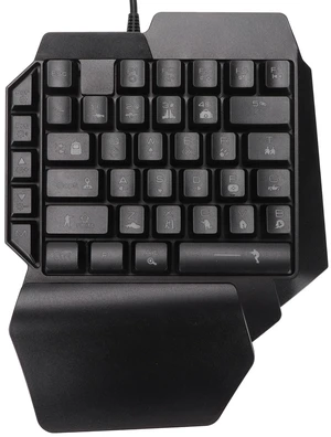 One Handed Gaming Keyboard, 39 Keys Luminous Professional Gaming Keyboard USB Wired Single Hand Mechanical Keyboard with Wrist Rest for PC Gaming One Handed Gaming Keyboard, 39 Keys Luminous Professional Gaming Keyboard USB Wired Single Hand Mechanical Keyboard with Wrist Rest for PC Gaming