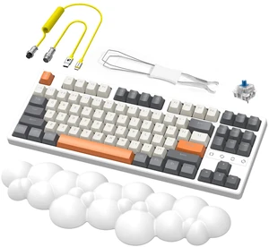 Gaming Keyboard and Wrist Rest Pad and Custom Coiled USB C Cable,Triple Mode TKL Hot Swappable Tactile Switches,LIGHTSYNC RGB,Mechanical Keyboard Palm Rest for PC PS5 PS4 Xbox Mac-3 in 1 Kit Gaming Keyboard and Wrist Rest Pad and Custom Coiled USB C Cable,Triple Mode TKL Hot Swappable Tactile Switches,LIGHTSYNC RGB,Mechanical Keyboard Palm Rest for PC PS5 PS4 Xbox Mac-3 in 1 Kit