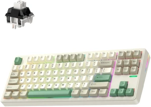 87 Hot Swappable Custom Linear Switches Wireless Mechanical Keyboard | Tri-Mode BT5.0/2.4GHz/USB-C,RGB Backlit Computer Gaming Keyboards for PC/Tablet/PS/Xbox(Timber Green) 87 Hot Swappable Custom Linear Switches Wireless Mechanical Keyboard | Tri-Mode BT5.0/2.4GHz/USB-C,RGB Backlit Computer Gaming Keyboards for PC/Tablet/PS/Xbox(Timber Green)
