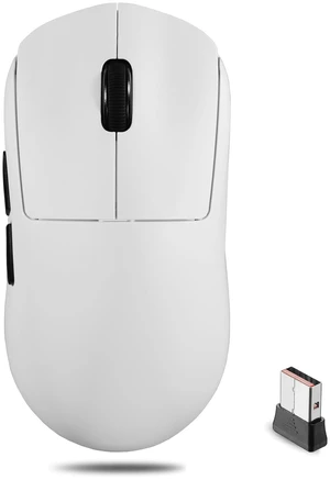 H9 Gaming Wireless Mouse, White | 12500 Dpi Optical Sensor, 60g Lightweight, 5 Programmable Buttons, Sword Micro Switch, Web Drive, 150 Hr Battery, for PC&MAC