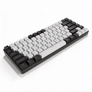 Mechanical Feeling Gaming Keyboard, 84 Keys Hot Swappable Wired Mechanical Feeling Keyboard, RGB Backlit Ultra Compact Keyboard for Desktop, Computer, PC (White) Mechanical Feeling Gaming Keyboard, 84 Keys Hot Swappable Wired Mechanical Feeling Keyboard, RGB Backlit Ultra Compact Keyboard for Desktop, Computer, PC (White)