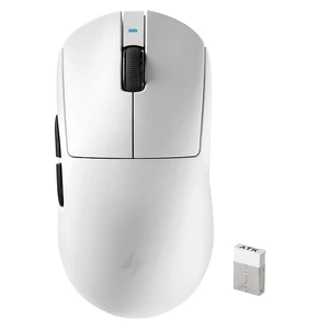 A9 Wireless Gaming Mouse, 18000 DPI, PAW3395 SE Sensor-White | 53G Lightweight, Tri-Mode 2.4G/BT/USB-C Wired Mouse, 520mAh Battery,Programmable Ergonomic Mouse,Office Mice for PC/Win/Mac