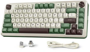 Redragon K681 Pro Wireless Mechanical Keyboard, Gasket Mounted RGB Gaming Keyboard with Volume Knob, MDA-Profile, Pre-Lubed Linear Switches, 81 Keys 75 Tri-Mode Hot Swappable for PC/Xbox/PS (Matcha) Redragon K681 Pro Wireless Mechanical Keyboard, Gasket Mounted RGB Gaming Keyboard with Volume Knob, MDA-Profile, Pre-Lubed Linear Switches, 81 Keys 75 Tri-Mode Hot Swappable for PC/Xbox/PS (Matcha)
