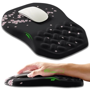 Armanza Ergonomic Slope Mouse Pad Wrist Support, Wrist Rest Mousepad for Carpal Tunnel Pain Relief with Massage Bulge and Slow Rebound Memory Foam (12x8 inch, Pink Blossom) Armanza Ergonomic Slope Mouse Pad Wrist Support, Wrist Rest Mousepad for Carpal Tunnel Pain Relief with Massage Bulge and Slow Rebound Memory Foam (12x8 inch, Pink Blossom)