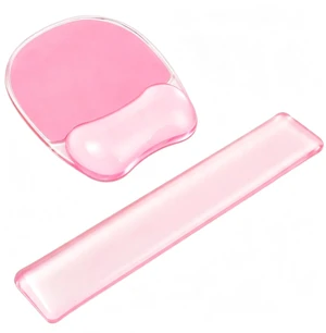Gel Wrist Rest for Keyboard,Clear Keyboard Wrist Rest and Gel Mouse Pad Set | Ergonomic Gel Wrist Rest,Anti-Slip Keyboard Wrist Support and Mouse Wrist rest for Desktop Relieve Pain(Pink) Gel Wrist Rest for Keyboard,Clear Keyboard Wrist Rest and Gel Mouse Pad Set | Ergonomic Gel Wrist Rest,Anti-Slip Keyboard Wrist Support and Mouse Wrist rest for Desktop Relieve Pain(Pink)