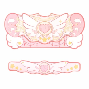 GeekShare Kawaii Mouse Pad Wrist Rest Support Set - Non-Slip Rubber Base Desk Mat and Memory Foam Wrist Rest for Keyboard and Mouse,Perfect for Gaming,or Home Office Work - Star Wings Series GeekShare Kawaii Mouse Pad Wrist Rest Support Set - Non-Slip Rubber Base Desk Mat and Memory Foam Wrist Rest for Keyboard and Mouse,Perfect for Gaming,or Home Office Work - Star Wings Series
