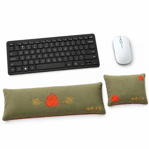 Keyboard and Mouse Wrist Rest Set,Embroidered Design,Natural Herb Scent | Pure Natural Filling,Comfortable Cushioning, Ergonomic Design, Washable, Highly adjustable, Sweat-Absorbent Material Keyboard and Mouse Wrist Rest Set,Embroidered Design,Natural Herb Scent | Pure Natural Filling,Comfortable Cushioning, Ergonomic Design, Washable, Highly adjustable, Sweat-Absorbent Material