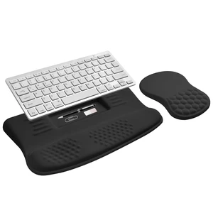 Ergonomic Keyboard Stand and Mouse Pad Set, Adjustable 3°/13° Keyboard Riser with Wrist Rest, 8° Massage Mouse Pad, Memory Foam Wrist Support, Non-Slip PU Base for Office & Gaming, Black Ergonomic Keyboard Stand and Mouse Pad Set, Adjustable 3°/13° Keyboard Riser with Wrist Rest, 8° Massage Mouse Pad, Memory Foam Wrist Support, Non-Slip PU Base for Office & Gaming, Black