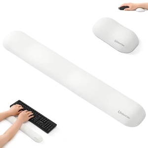 UnivoColors Design-Wave Set of Wrist Rest,Artificial Sheepskin+Memory Foam+Ergonomic+Anti-Slip Gel, Resilience Support During Work and Gaming,Keyboard Accessory,White UnivoColors Design-Wave Set of Wrist Rest,Artificial Sheepskin+Memory Foam+Ergonomic+Anti-Slip Gel, Resilience Support During Work and Gaming,Keyboard Accessory,White