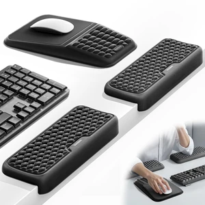 Vaydeer Ergonomic Mouse Pad with Wrist Rest and 2Pcs L-Shaped Elbow Rest | Memory Foam Desk Edge Cushion and Arm Rest Support with Non-Slip PU Base for Keyboard, Mouse, Office, Home & Gaming Vaydeer Ergonomic Mouse Pad with Wrist Rest and 2Pcs L-Shaped Elbow Rest | Memory Foam Desk Edge Cushion and Arm Rest Support with Non-Slip PU Base for Keyboard, Mouse, Office, Home & Gaming