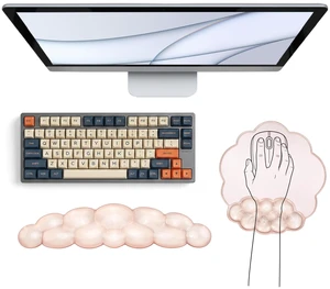 Gel Cloud Wrist Rest, Keyboard & Mouse Pad Set for Office, Non-Slip Support | Soft gel cushioning, non-slip base and easy-clean surface for comfortable typing, work, study and gaming. Gel Cloud Wrist Rest, Keyboard & Mouse Pad Set for Office, Non-Slip Support | Soft gel cushioning, non-slip base and easy-clean surface for comfortable typing, work, study and gaming.