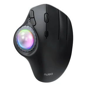 M508 Wireless Trackball Mouse, Ergonomic Mouse with RGB Thumb Control | Right-hand ergonomic shape supports work; thumb control keeps the mouse steady, with RGB lighting and 3-device wireless use M508 Wireless Trackball Mouse, Ergonomic Mouse with RGB Thumb Control | Right-hand ergonomic shape supports work; thumb control keeps the mouse steady, with RGB lighting and 3-device wireless use