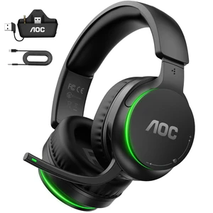 AOC Wireless Gaming Headset for Xbox Series X|S & Xbox One, PS5, PC,Switch | 50mm Drivers, 75-Hr Battery, Gaming Headphones with Clear Mic, Gamer Gifts AOC Wireless Gaming Headset for Xbox Series X|S & Xbox One, PS5, PC,Switch | 50mm Drivers, 75-Hr Battery, Gaming Headphones with Clear Mic, Gamer Gifts