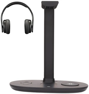 Headphone Stand with Charger,4 in 1 Desk Gaming Headset Holder Hanger Rack with Fast QI,Detachable Charging Pad Headphone Stand with Charger,4 in 1 Desk Gaming Headset Holder Hanger Rack with Fast QI,Detachable Charging Pad