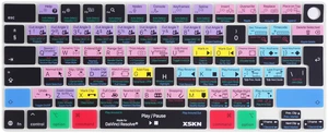 XSKN Davinci Resolve Shortcut EU Version Silicone Keyboard Cover for Apple MacBook Air 13/15 inch with M5/M4/M3/M2 Chip and MacBook Neo with A18 Pro Chip XSKN Davinci Resolve Shortcut EU Version Silicone Keyboard Cover for Apple MacBook Air 13/15 inch with M5/M4/M3/M2 Chip and MacBook Neo with A18 Pro Chip