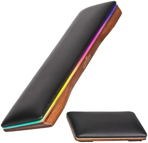 ASFSKY RGB Keyboard and Mouse Wrist Rest Set for 60%-75% Compact Keyboards | PU Leather, Firm Memory Foam, Non-Slip Bases and RGB Lighting; Wrist Support Set for Compact Keyboards, Office and Gaming ASFSKY RGB Keyboard and Mouse Wrist Rest Set for 60%-75% Compact Keyboards | PU Leather, Firm Memory Foam, Non-Slip Bases and RGB Lighting; Wrist Support Set for Compact Keyboards, Office and Gaming