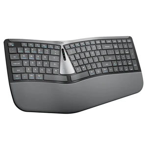 Nulea Ergonomic Split Wireless Keyboard with Cushioned Wrist Rest | Bluetooth and 2.4G Connection with USB-C Charging, Multi Device Support for Laptop, PC, Mac and Windows Nulea Ergonomic Split Wireless Keyboard with Cushioned Wrist Rest | Bluetooth and 2.4G Connection with USB-C Charging, Multi Device Support for Laptop, PC, Mac and Windows