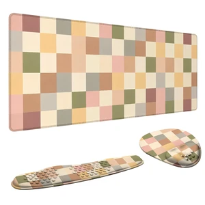 3in1 Desk Mat Set with Wrist Rest, Keyboard Mouse Wrist Support Light Plaid | Desk Accessories Including Large Desk Pad, Keyboard Wrist Rest and Mouse Wrist Rest for Computer Office Setup 3in1 Desk Mat Set with Wrist Rest, Keyboard Mouse Wrist Support Light Plaid | Desk Accessories Including Large Desk Pad, Keyboard Wrist Rest and Mouse Wrist Rest for Computer Office Setup