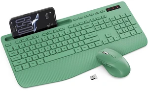 Wireless Keyboard and Mouse Combo, Full Size with Wrist Rest | Ergonomic, Wrist Rest, Sleep Mode, Silent Typing, 3 DPI Mouse, USB-C Adapter, 2.4GHz Stable for Laptop, PC Wireless Keyboard and Mouse Combo, Full Size with Wrist Rest | Ergonomic, Wrist Rest, Sleep Mode, Silent Typing, 3 DPI Mouse, USB-C Adapter, 2.4GHz Stable for Laptop, PC