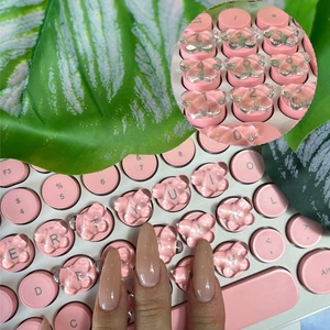 Transparent Glass Nail Keyboard Cover 80 Raised Keyboard Stickers, Nail-Safe Bubble-Free Typing, Clear PC/Laptop/Desktop/Calculator Key Covers (Butterfly) Transparent Glass Nail Keyboard Cover 80 Raised Keyboard Stickers, Nail-Safe Bubble-Free Typing, Clear PC/Laptop/Desktop/Calculator Key Covers (Butterfly)