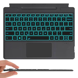 Surface Pro 8/9/X/10/11 Keyboard Bluetooth 7 Color Backlit Type Cover | Wireless Ultra-Slim Portable Magnetic Keyboard for Microsoft Surface Pro 13 inch with Trackpad, Rechargeable Battery Surface Pro 8/9/X/10/11 Keyboard Bluetooth 7 Color Backlit Type Cover | Wireless Ultra-Slim Portable Magnetic Keyboard for Microsoft Surface Pro 13 inch with Trackpad, Rechargeable Battery