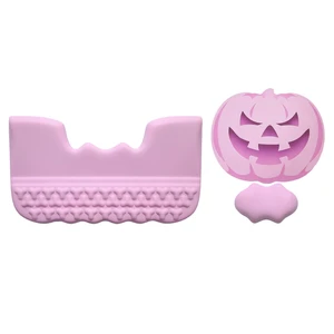 Halloween Keyboard Stand with Wrist Rest, Pumpkin Mouse Pad&Bat Wrist Rest | Ergonomic Keyboard Riser with Wrist Pad, PU Leather Waterproof Mousepad for Office Home School (Pink) Halloween Keyboard Stand with Wrist Rest, Pumpkin Mouse Pad&Bat Wrist Rest | Ergonomic Keyboard Riser with Wrist Pad, PU Leather Waterproof Mousepad for Office Home School (Pink)