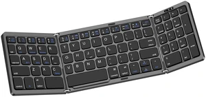 TSQQST Wireless Foldable Bluetooth Keyboard Full-Size for Travel, Black | Number Pad, 3-Device Bluetooth 5.1 Switching, USB-C Rechargeable for iPad Tablet Laptop Phone Windows iOS Android TSQQST Wireless Foldable Bluetooth Keyboard Full-Size for Travel, Black | Number Pad, 3-Device Bluetooth 5.1 Switching, USB-C Rechargeable for iPad Tablet Laptop Phone Windows iOS Android
