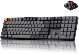 Keychron K5 Version 2 Wireless Bluetooth Low Profile Mechanical Keyboard | QMK Launcher, Full-Size Layout with Milk POM Brown Switch, White Backlit with Shine-Through Keycaps for Mac Windows Linux Keychron K5 Version 2 Wireless Bluetooth Low Profile Mechanical Keyboard | QMK Launcher, Full-Size Layout with Milk POM Brown Switch, White Backlit with Shine-Through Keycaps for Mac Windows Linux