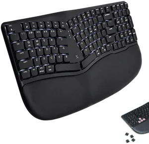 X9 Performance Wireless Mechanical Ergonomic Keyboard - (BT + 2.4G + Wired) - Wireless Mechanical Split Ergonomic Keyboard - Built-in Wrist Cushion, Pink Switch, Backlit, Rechargeable - for PC/Mac X9 Performance Wireless Mechanical Ergonomic Keyboard - (BT + 2.4G + Wired) - Wireless Mechanical Split Ergonomic Keyboard - Built-in Wrist Cushion, Pink Switch, Backlit, Rechargeable - for PC/Mac