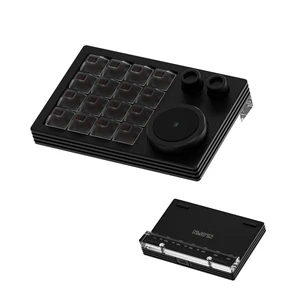 NLOFIN Macro Pad,Programmable Designer Macro Keyboard, 16 Keys Triple Knob and Screen with Macro Keypad,One Handed Gaming Keyboard for iOS,Windows (Black) NLOFIN Macro Pad,Programmable Designer Macro Keyboard, 16 Keys Triple Knob and Screen with Macro Keypad,One Handed Gaming Keyboard for iOS,Windows (Black)