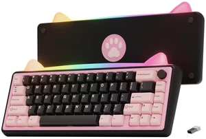 OOCTPK Chilkey Foxy65 Mechanical Keyboard with Knob, Gasket Mount 65% Aluminum Wireless Mechanical Keyboard, BT5.0/2.4GHz/USB-C, Hot Swappable, RGB Backlit Computer Custom Key Board for PC OOCTPK Chilkey Foxy65 Mechanical Keyboard with Knob, Gasket Mount 65% Aluminum Wireless Mechanical Keyboard, BT5.0/2.4GHz/USB-C, Hot Swappable, RGB Backlit Computer Custom Key Board for PC
