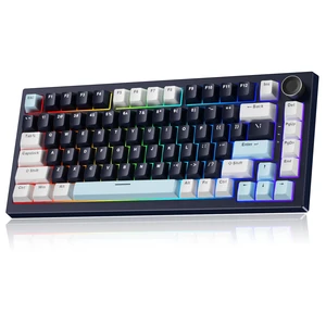 BlueFinger
75%
Wireless
Mechanical
Gaming
Keyboard
with
Knob,
Navy
Black | Creamy Keyboard, Tri-Mode BT5.0/2.4G/USB-C, Hot-Swap Switches, 8000mAh Battery, PBT Keycaps, RGB Backlit & Gasket Mount BlueFinger
75%
Wireless
Mechanical
Gaming
Keyboard
with
Knob,
Navy
Black | Creamy Keyboard, Tri-Mode BT5.0/2.4G/USB-C, Hot-Swap Switches, 8000mAh Battery, PBT Keycaps, RGB Backlit & Gasket Mount