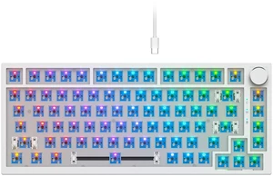 GTSP 75% Custom Barebones Keyboard Kit Gamer Blank DIY Mechanical Gaming Keyboard PCB with Gasket Hot Swappable 3pin/5pin Switch RGB for Win/Mac (V400 White Kit) GTSP 75% Custom Barebones Keyboard Kit Gamer Blank DIY Mechanical Gaming Keyboard PCB with Gasket Hot Swappable 3pin/5pin Switch RGB for Win/Mac (V400 White Kit)