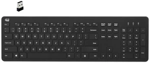 Adesso WKB-5300UB Wireless Fullsize Keyboard, 104 Key Layout, Black | Scissor Switch Keys, 2.4GHz USB-A Receiver, Multimedia Hotkeys for Windows Mac OS, Quiet Typing Adesso WKB-5300UB Wireless Fullsize Keyboard, 104 Key Layout, Black | Scissor Switch Keys, 2.4GHz USB-A Receiver, Multimedia Hotkeys for Windows Mac OS, Quiet Typing