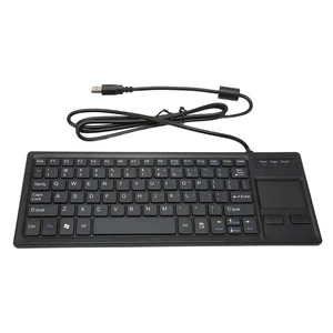 Pomya Wired Keyboard with Touchpad, Thin USB Keyboard Trackpad Combo Support HUB Function, Portable Scissors Keyboard with Trackpad for Industrial, Mini Compact Touch Keyboard Pomya Wired Keyboard with Touchpad, Thin USB Keyboard Trackpad Combo Support HUB Function, Portable Scissors Keyboard with Trackpad for Industrial, Mini Compact Touch Keyboard