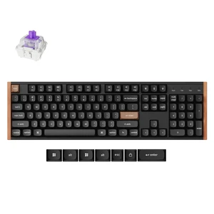 Keychron K10 HE QMK Wireless Gaming Custom Mechanical Keyboard, 2.4 GHz/Bluetooth/Wired Full-Size Hot-Swappable Programmable RGB Backlit Gateron Magnetic Switches, Wood Frame-Black Keychron K10 HE QMK Wireless Gaming Custom Mechanical Keyboard, 2.4 GHz/Bluetooth/Wired Full-Size Hot-Swappable Programmable RGB Backlit Gateron Magnetic Switches, Wood Frame-Black