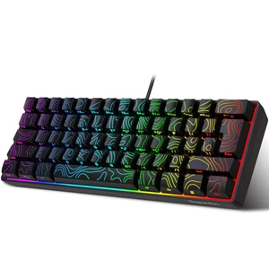 Snpurdiri 60% Wired Gaming Keyboard 61 Keys RGB (Contour Line-Black) | Backlit Small Gaming Keyboard Ultra-Compact for PC/Mac Gamer, Typist, Travel, Easy to Carry on Business Trip Snpurdiri 60% Wired Gaming Keyboard 61 Keys RGB (Contour Line-Black) | Backlit Small Gaming Keyboard Ultra-Compact for PC/Mac Gamer, Typist, Travel, Easy to Carry on Business Trip
