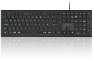 Perixx PERIBOARD-210 Teclado Full Size con Cable, diseño Ultra Delgado y teclas silenciosas, para ordenador, Laptop, PC y Escritorio, Disposición en español, Color Negro Perixx PERIBOARD-210 Teclado Full Size con Cable, diseño Ultra Delgado y teclas silenciosas, para ordenador, Laptop, PC y Escritorio, Disposición en español, Color Negro