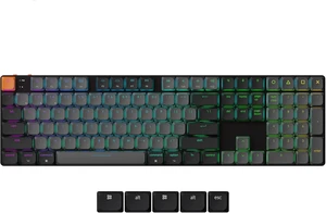 Keychron K5 Version 2, QMK Ultra-Slim 100% Full Size Layout Wireless Mechanical Keyboard, Hot-swappable 104 Keys Low-Profile Banana Switch, RGB Backlight Wired/Bluetooth for Mac/Windows/Linux Keychron K5 Version 2, QMK Ultra-Slim 100% Full Size Layout Wireless Mechanical Keyboard, Hot-swappable 104 Keys Low-Profile Banana Switch, RGB Backlight Wired/Bluetooth for Mac/Windows/Linux