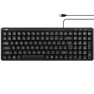 MC-519 Full Size Wired Keyboard USB Plug-and-Play Windows - Black | Full-size keyboard, Media Hotkeys, Foldable Stands, Windows PC and laptops compatible MC-519 Full Size Wired Keyboard USB Plug-and-Play Windows - Black | Full-size keyboard, Media Hotkeys, Foldable Stands, Windows PC and laptops compatible