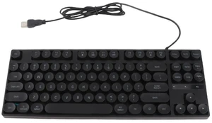 Anu Limen 87-Key Round Mechanical Gaming Keyboard Ergonomic Wired USB Keyboard with Colorful Backlit for PC & Laptop, Compact Design 14x5.12x1.38 in(Black) Anu Limen 87-Key Round Mechanical Gaming Keyboard Ergonomic Wired USB Keyboard with Colorful Backlit for PC & Laptop, Compact Design 14x5.12x1.38 in(Black)